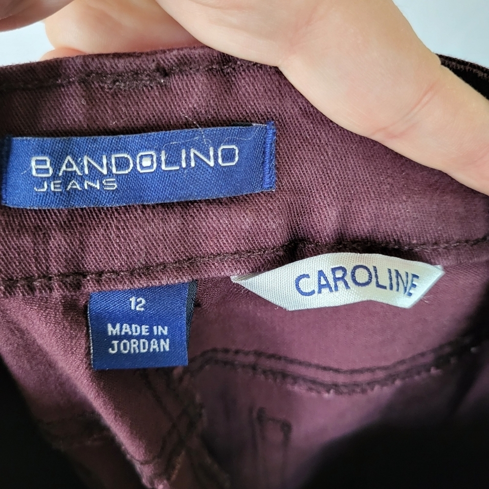 Bandolino Womens 12 Maroon Jeans Carloine Fit - Picture 7 of 8